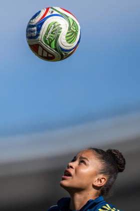 260416 Felicia Schröder of the Swedish women s national football team during a training session on April 16, 2026 in Gothenburg Photo Mathias Bergeld BILDBYRAN code MB MB1364 fotboll football soccer fotball vm kval kval fifa womens world cup qualifier qualifier träning practice training sverige sweden dam bbeng women kvinner Copyright: MATHIASxBERGELD BB260416MB025