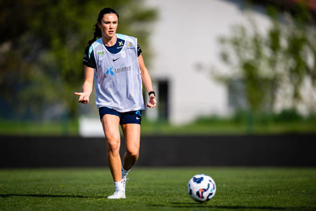 260417 Ingrid Syrstad Engen of the Norwegian women™s national football team during a training session on April 17, 2026 in Ptuj Photo Marius Simensen BILDBYRAN Cop 238 bbeng dam fifa women s world cup qualifier football fotball fotball norge norway practice soccer training trening träning Copyright: MARIUSxSIMENSEN BB260417BB192