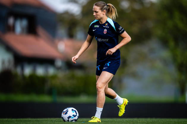 260417 Lisa Naalsund of the Norwegian women™s national football team during a training session on April 17, 2026 in Ptuj Photo Marius Simensen BILDBYRAN Cop 238 bbeng dam fifa women s world cup qualifier football fotball fotball norge norway practice soccer training trening träning  Copyright: MARIUSxSIMENSEN BB260417BB194