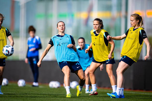 260417 Julie Blakstad of the Norwegian women™s national football team during a training session on April 17, 2026 in Ptuj Photo Marius Simensen BILDBYRAN Cop 238 bbeng dam fifa women s world cup qualifier football fotball fotball norge norway practice soccer training trening träning Copyright: MARIUSxSIMENSEN BB260417BB214