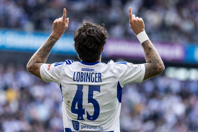 3 Liga MSV Duisburg TSG Hoffenheim II 18 04 2026 MSV Duisburg celebrates the goal, 2 1 by Lex Tyger Lobinger MSV Duisburg, 45 3 Liga MSV Duisburg TSG Hoffenheim II Schauinsland Reisen Arena, Duisburg, 18 04 2026 DFB regulations prohibit any use of photographs as image sequences and or quasi video Copyright: xBEAUTIFULxSPORTS Buriakovx