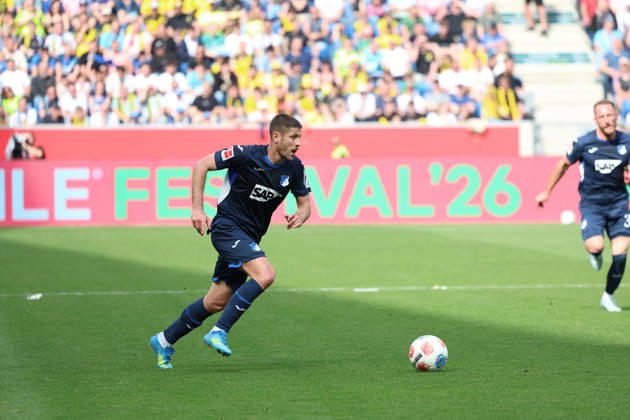 18 04 2026, xrekx, Soccer 1 Bundesliga, TSG 1899 Hoffenheim Borussia Dortmund v l Andrej Kramaric TSG 1899 Hoffenheim DFL DFB REGULATIONS PROHIBIT ANY USE OF PHOTOGRAPHS as IMAGE SEQUENCES and or QUASI VIDEO Sinsheim