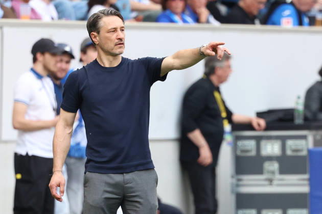 18 04 2026, xrekx, Fußball 1 Bundesliga, TSG 1899 Hoffenheim Borussia Dortmund v l Niko Kovac Trainer Borussia Dortmund gibt Anweisungen, gestikuliert, mit den Armen gestikulieren gives instructions, gesticulate DFL DFB REGULATIONS PROHIBIT ANY USE OF PHOTOGRAPHS as IMAGE SEQUENCES and or QUASI VIDEO Sinsheim