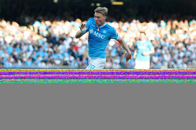 Napoli™s Rasmus Hojlund during the Serie A soccer match between Napoli and Lazio at the Diego Armando Maradona Stadium in Naples, southern italy - Saturday , April 18 , 2026. - Soccer .  Copyright: xAlessandroxGarofalo LaPressex