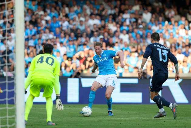 Napoli™s Kevin De Bruyne during the Serie A soccer match between Napoli and Lazio at the Diego Armando Maradona Stadium in Naples, southern italy - Saturday , April 18 , 2026. - Soccer . Copyright: xAlessandroxGarofalo LaPressex