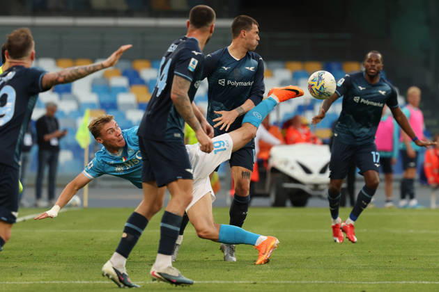 Napoli™s Rasmus Hojlund during the Serie A soccer match between Napoli and Lazio at the Diego Armando Maradona Stadium in Naples, southern italy - Saturday , April 18 , 2026. - Soccer .  Copyright: xAlessandroxGarofalo LaPressex