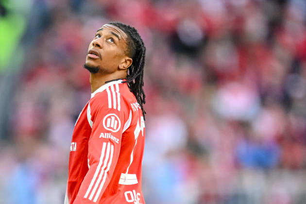 Michael Olise FC Bayern München Schaut waehrend des spiels der Bundesliga zwischen FC Bayern München und VfB Stuttgart, Allianz Arena am 19 April 2026 in München, Germany Photo by Harry Langer DeFodi Images Michael Olise FC Bayern München Looks on during the Bundesliga match between FC Bayern München and VfB Stuttgart at Allianz Arena on April 19, 2026 in München, Germany Photo by Harry Langer DeFodi Images DFL regulations prohibit any use of photographs as image sequences and or quasi video Photo by Harry Langer DeFodi Images DFL regulations prohibit any use of photographs as image sequences and or quasi video