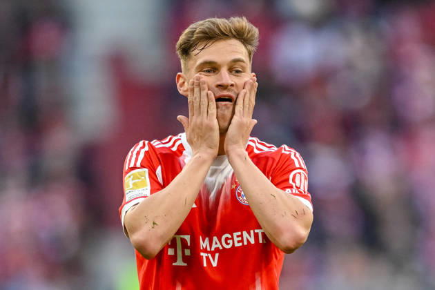 Joshua Kimmich FC Bayern Munich gestures, gestures during the Bundesliga match between FC Bayern Munich and VfB Stuttgart, Allianz Arena on April 19, 2026 in Munich, Germany Photo by Harry Langer DeFodi Images Joshua Kimmich FC Bayern Munich gestures during the Bundesliga match between FC Bayern Munich and VfB Stuttgart at Allianz Arena on April 19, 2026 in München, Germany Photo by Harry Langer DeFodi Images DFL regulations prohibit any use of photographs as image sequences and or quasi video Photo by Harry Langer DeFodi Images DFL regulations prohibit any use of photographs as image sequences and or quasi video