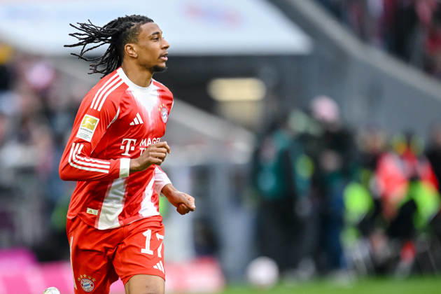 Michael Olise FC Bayern München Schaut waehrend des spiels der Bundesliga zwischen FC Bayern München und VfB Stuttgart, Allianz Arena am 19 April 2026 in München, Germany Photo by Harry Langer DeFodi Images Michael Olise FC Bayern München Looks on during the Bundesliga match between FC Bayern München and VfB Stuttgart at Allianz Arena on April 19, 2026 in München, Germany Photo by Harry Langer DeFodi Images DFL regulations prohibit any use of photographs as image sequences and or quasi video Photo by Harry Langer DeFodi Images DFL regulations prohibit any use of photographs as image sequences and or quasi video