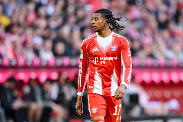Michael Olise FC Bayern München Schaut waehrend des spiels der Bundesliga zwischen FC Bayern München und VfB Stuttgart, Allianz Arena am 19 April 2026 in München, Germany Photo by Harry Langer DeFodi Images Michael Olise FC Bayern München Looks on during the Bundesliga match between FC Bayern München and VfB Stuttgart at Allianz Arena on April 19, 2026 in München, Germany Photo by Harry Langer DeFodi Images DFL regulations prohibit any use of photographs as image sequences and or quasi video Photo by Harry Langer DeFodi Images DFL regulations prohibit any use of photographs as image sequences and or quasi video