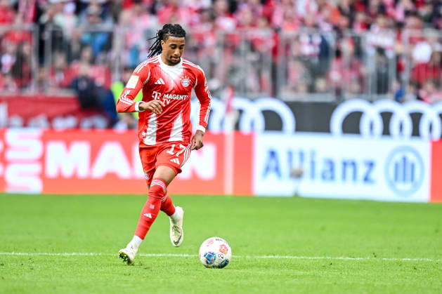 Michael Olise FC Bayern München in action, am Ball, Einzelaktion waehrend des spiels der Bundesliga zwischen FC Bayern München und VfB Stuttgart, Allianz Arena am 19 April 2026 in München, Germany Photo by Harry Langer DeFodi Images Michael Olise FC Bayern München controls the Ball during the Bundesliga match between FC Bayern München and VfB Stuttgart at Allianz Arena on April 19, 2026 in München, Germany Photo by Harry Langer DeFodi Images DFL regulations prohibit any use of photographs as image sequences and or quasi video Photo by Harry Langer DeFodi Images DFL regulations prohibit any use of photographs as image sequences and or quasi video