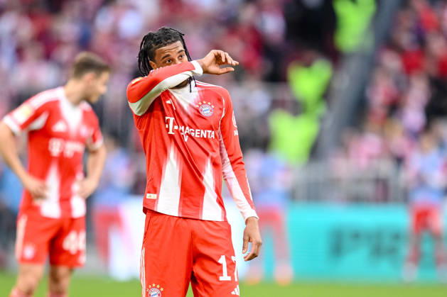 Michael Olise FC Bayern Munich gestures, gestures during the Bundesliga match between FC Bayern Munich and VfB Stuttgart, Allianz Arena on April 19, 2026 in Munich, Germany Photo by Harry Langer DeFodi Images Michael Olise FC Bayern Munich gestures during the Bundesliga match between FC Bayern Munich and VfB Stuttgart at Allianz Arena on April 19, 2026 in München, Germany Photo by Harry Langer DeFodi Images DFL regulations prohibit any use of photographs as image sequences and or quasi video Photo by Harry Langer DeFodi Images DFL regulations prohibit any use of photographs as image sequences and or quasi video