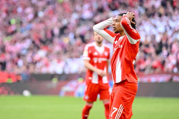 Michael Olise FC Bayern Munich gestures, gestures during the Bundesliga match between FC Bayern Munich and VfB Stuttgart, Allianz Arena on April 19, 2026 in Munich, Germany Photo by Harry Langer DeFodi Images Michael Olise FC Bayern Munich gestures during the Bundesliga match between FC Bayern Munich and VfB Stuttgart at Allianz Arena on April 19, 2026 in München, Germany Photo by Harry Langer DeFodi Images DFL regulations prohibit any use of photographs as image sequences and or quasi video Photo by Harry Langer DeFodi Images DFL regulations prohibit any use of photographs as image sequences and or quasi video