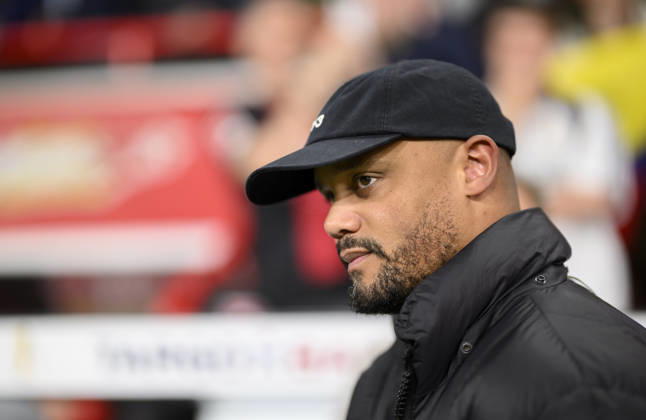 Coach Vincent Kompany Bayern Munich Soccer DFB Cup Semifinal Bayer 04 Leverkusen Bayern Munich 0 2, on 22 04 2026 in Leverkusen Germany BayArena