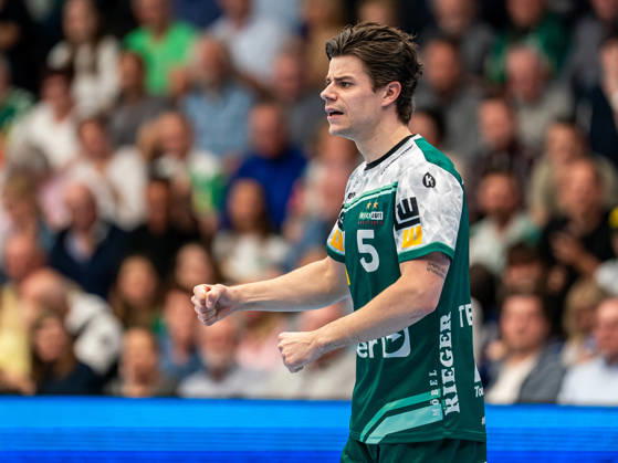 Rutger ten Velde Frisch Auf Goeppingen, 05 jubelt, Frisch Auf Goeppingen vs Rhein Neckar Loewen, Handball, 1 Bundesliga, Men, Season 2025 2026, 23 04 2026, Frisch Auf Goeppingen vs Rhein Neckar Loewen, Handball, 1 Bundesliga, Men, Season 2025 2026, 23 04 2026 Goeppingen Copyright: xEibner-Pressefoto MichaelxSchmidx EP_MST