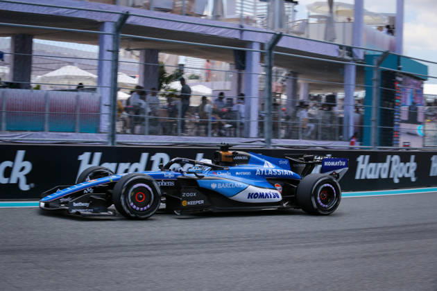 (23) Alexander Albon (THA) - Atlassian Williams F1 Team - Williams FW48 - Mercedes during the Formula 1 Crypto.com Miami Grand Prix 2026 at Miami International Autodrome in Miami Gardens, United States. Round 6 of the 2026 FIA Formula One World Championship, WM, Weltmeisterschaft held May 1-3, 2026. The Miami International Autodrome, located in the grounds of the Hard Rock Stadium, hosts the sixth round featuring the Sprint format. This event weekend features the F1 Sprint format, with a Sprint Shootout and Sprint Race in addition to the standard qualifying session and Grand Prix. Copyright: xAlessioxDexMarcox xAvens-images.com AvensImages IPAxSportx xipa-agency.netx xx IPA_74364201 IPA_Agency_IPA74364201