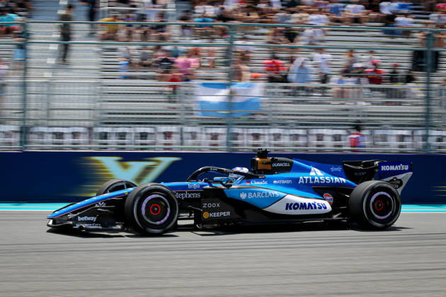 (23) Alexander Albon (THA) - Atlassian Williams F1 Team - Williams FW48 - Mercedes during the Formula 1 Crypto.com Miami Grand Prix 2026 at Miami International Autodrome in Miami Gardens, United States. Round 6 of the 2026 FIA Formula One World Championship, WM, Weltmeisterschaft held May 1-3, 2026. The Miami International Autodrome, located in the grounds of the Hard Rock Stadium, hosts the sixth round featuring the Sprint format. This event weekend features the F1 Sprint format, with a Sprint Shootout and Sprint Race in addition to the standard qualifying session and Grand Prix. Copyright: xAlessioxDexMarcox xAvens-images.com AvensImages IPAxSportx xipa-agency.netx xx IPA_74364202 IPA_Agency_IPA74364202