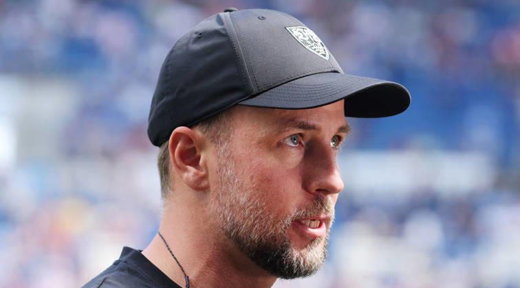 Sinsheim , Bundesliga TSG 1899 Hoffenheim vs VfB Stuttgart ,Coach Sebastian Hoeneß VfB
