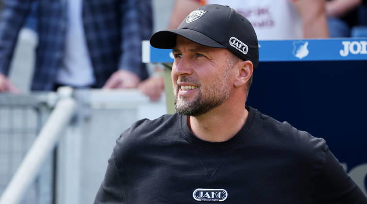Sinsheim , Bundesliga TSG 1899 Hoffenheim vs VfB Stuttgart , Coach Sebastian Hoeneß VfB