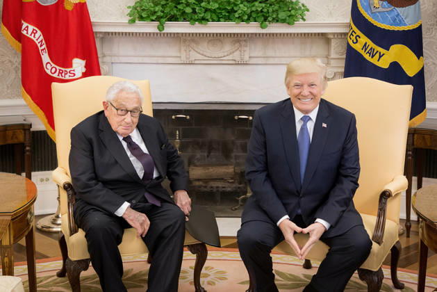 October 10, 2017 - Washington, DC, United States of America - U.S. President Donald Trump meets with former Secretary of State Dr. Henry Kissinger in the Oval Office of the White House October 10, 2017 in Washington, D.C. Copyright: xShealahxCraighead WhitexHousex
