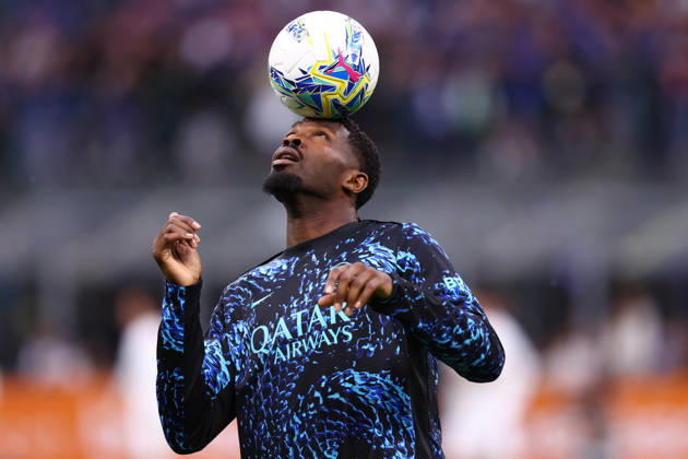 Serie A Fc Internazionale - Parma Calcio Marcus Thuram of Fc Internazionale during warm up before the Serie A match beetween Fc Internazionale and Parma Calcio at Stadio Giuseppe Meazza on May 3 2026 in Milan Italy . Milano Stadio Giuseppe Meazza Italy Copyright: xMarcoxCanonierox