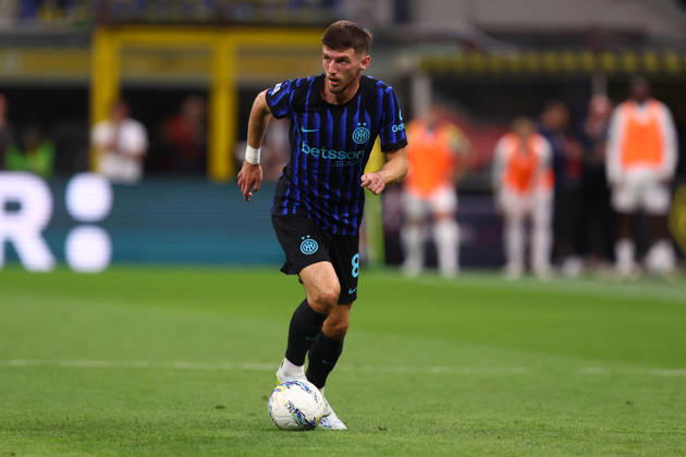 Serie A Fc Internazionale - Parma Calcio Petar Sucic of Fc Internazionale in action during the Serie A match beetween Fc Internazionale and Parma Calcio at Stadio Giuseppe Meazza on May 3 2026 in Milan Italy . Milano Stadio Giuseppe Meazza Italy Copyright: xMarcoxCanonierox