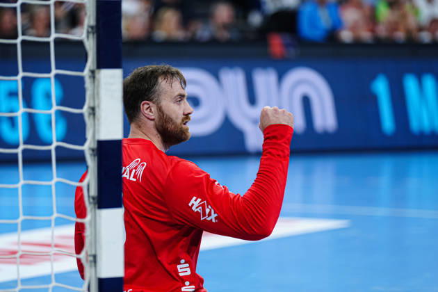 Cheering after Andreas Wolffs save THW Kiel, 33 GER, THW Kiel vs RK Nexe, Handball, EHF European League, Quarter-final, second leg, 2025 2026 season, 05 05 2026 GER, THW Kiel vs RK Nexe, Handball, EHF European League, Quarter-final, second leg, 2025 2026 season, 05 05 2026 Kiel Copyright: xEibner-Pressefoto MarcelxvonxFehrnx EP_MFN