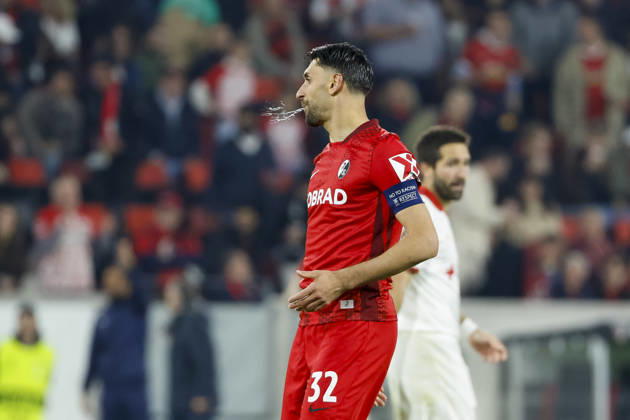 Vincenzo Grifo SC Freiburg, 32 , Germany, Football, UEFA Europa League, semi-final, 2025 2026, SC Freiburg vs Sporting Braga, 07 05 2026, Freiburg im Breisgau Europa Park Stadium Germany Copyright: xGrantxHubbsx
