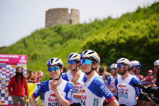 Italy™s Giulio Pellizzari of Red Bull - Bora - Hansgrohe during Stage 1 of the Giro d™Italia, from Nessebar to Burgas, Bulgaria, Friday, May 8, 2026.  Copyright: xMarcoxAlpozzi LaPressex