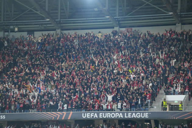 Goal celebration, emotions, goal shot, finish, goal success, goal, goal, fans cheering, Germany, football, UEFA Europa League, semi-final, second leg, 2025 2026, SC Freiburg vs SC Braga, 07 05 2026, Europa Park Stadion, Freiburg Freiburg Europa Park Stadion Baden Württemberg Germany Copyright: xArnexAmbergx