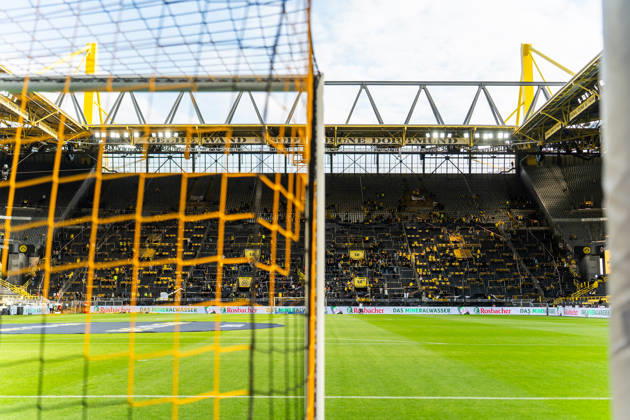 Germany Bundesliga 2025 2026 Matchday 33, Borussia Dortmund vs Eintracht Frankfurt, Friday, 08 05 2026 Signal Iduna Park, Nordrhein Westfalen Stadion, General view Overview goal Net Copyright: xCelinaxLeiersx
