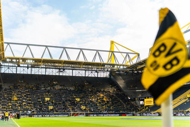 Germany Bundesliga 2025 2026 Matchday 33, Borussia Dortmund vs Eintracht Frankfurt, Friday, 08 05 2026 Signal Iduna Park, Nordrhein Westfalen Stadion, General view Corner flag overview Copyright: xCelinaxLeiersx