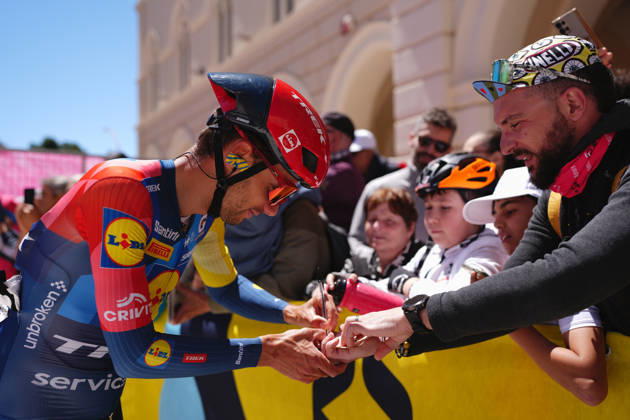 Italy™s Matteo Sobrero of Lidl-Trek during Stage 8 of the Giro d™Italia, from Chieti to Fermo, Italy, Saturday, May 16, 2026. Copyright: xMassimoxPaolone LaPressex