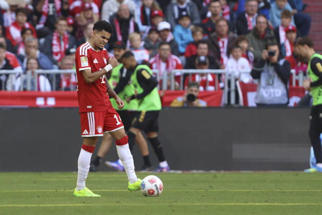 Luis Diaz FC Bayern Munich gestures, gestures during the Bundesliga match between FC Bayern Munich and 1 FC Köln, Allianz Arena on May 16, 2026 in Munich, Germany Photo by Oliver Kaelke DeFodi Images Luis Diaz FC Bayern Munich gestures during the Bundesliga match between FC Bayern Munich and 1 FC Köln at Allianz Arena on May 16, 2026 in Munich, Germany Photo by Oliver Kaelke DeFodi Images DFL regulations prohibit any use of photographs as image sequences and or quasi video Photo by Oliver Kaelke DeFodi Images