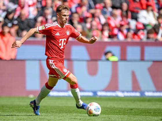 Joshua Kimmich FC Bayern München in action, on the ball, single action during the Bundesliga match between FC Bayern München and 1 FC Köln, Allianz Arena on May 16, 2026 in Munich, Germany Photo by Harry Langer DeFodi Images Joshua Kimmich FC Bayern München controls the Ball during the Bundesliga match between FC Bayern München and 1 FC Köln at Allianz Arena on May 16, 2026 in München, Germany Photo by Harry Langer DeFodi Images DFL regulations prohibit any use of photographs as image sequences and or quasi video Photo by Harry Langer DeFodi Images DFL regulations prohibit any use of photographs as image sequences and or quasi video
