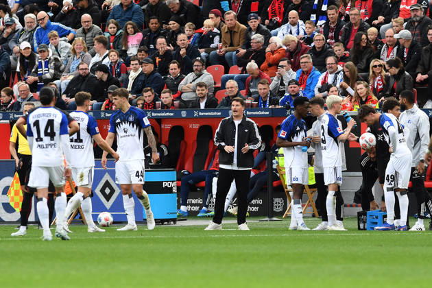 Trainer Merlin Polzin Hamburger SV gestures, gestures during the Bundesliga match between Bayer 04 Leverkusen and Hamburger SV, BayArena on May 16, 2026 in Leverkusen, Germany Photo by Ralf Treese DeFodi Images Trainer Merlin Polzin Hamburger SV gestures during the Bundesliga match between Bayer 04 Leverkusen and Hamburger SV at BayArena on May 16, 2026 in Leverkusen, Germany Photo by Ralf Treese DeFodi Images DFL regulations prohibit any use of photographs as image sequences and or quasi video Photo by Ralf Treese DeFodi Images