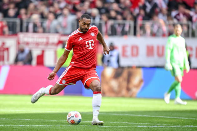 Jonathan Tah FC Bayern München in action, am Ball, Einzelaktion waehrend des spiels der Bundesliga zwischen FC Bayern München und 1 FC Köln, Allianz Arena am 16 May 2026 in München, Germany Photo by Harry Langer DeFodi Images Jonathan Tah FC Bayern München controls the Ball during the Bundesliga match between FC Bayern München and 1 FC Köln at Allianz Arena on May 16, 2026 in München, Germany Photo by Harry Langer DeFodi Images DFL regulations prohibit any use of photographs as image sequences and or quasi video Photo by Harry Langer DeFodi Images DFL regulations prohibit any use of photographs as image sequences and or quasi video