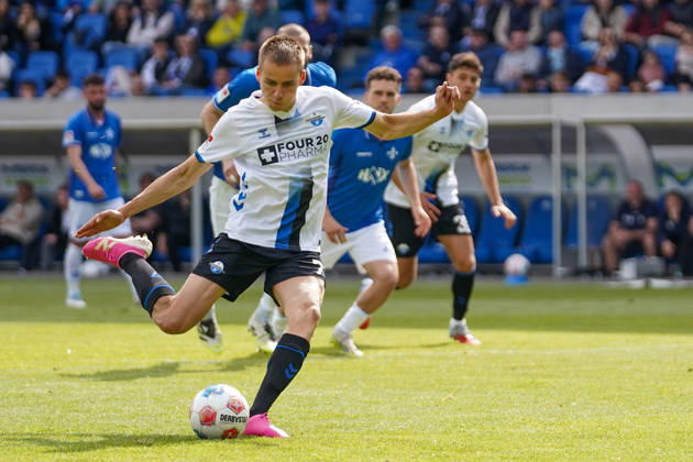 Germany Soccer 2 Liga 2025 2026, Matchday 34 SV Darmstadt 98 vs SC Paderborn 07 Merck Stadion am Böllenfalltor Darmstadt Filip Bilbija SCP, 7 misses a penalty kick Copyright: xTobiasxWentzellx
