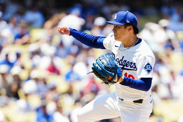 Yoshinobu Yamamoto,(Dodgers) Starting pitcher Yoshinobu Yamamoto May.31,2026 - Baseball : MLB, Baseball Herren, USA Regular Season Game Los Angeles Dodgers vs. Philadelphia Phillies Venue: Dodger Stadium (Los Angeles, California, USA)  aflo_332706333