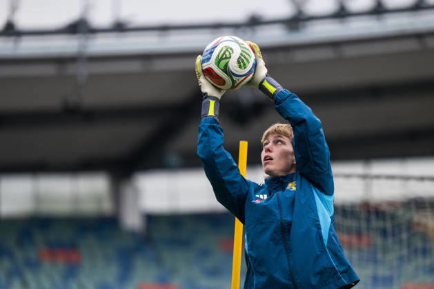260602 Goalkeeper Moa Edrud of the Swedish women s national football team during a training session on June 2, 2026 in Gothenburg Photo Mathias Bergeld BILDBYRAN code MB MB1378 fotboll football soccer fotball vm kval kval fifa womens world cup qualifier qualifier träning practice training sverige sweden dam bbeng women kvinner Copyright: MATHIASxBERGELD BB260602MB001