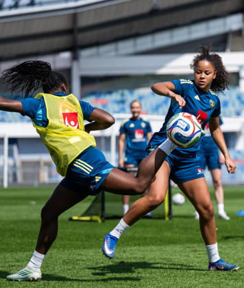 260603 Monica Jusu Bah and Felicia Schröder of the Swedish women s national football team during a training session on June 3, 2026 in Gothenburg Photo Mathias Bergeld BILDBYRAN code MB MB1379 fotboll football soccer fotball vm kval kval fifa womens world cup qualifier qualifier träning practice training sverige sweden dam bbeng women kvinner  Copyright: MATHIASxBERGELD BB260603MB005