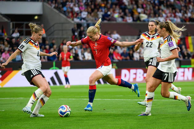 260605 Julie Blakstad of Norway during the FIFA Women s World Cup Qualifier football match between Germany and Norway on June 5, 2026 in Cologne Photo Marius Simensen BILDBYRAN COP 238 MM0069 bbeng fotball soccer football fotboll fifa world cup qualifiers vm kvalifisering kvinner vm kvalik landskamp dam norge norway germany tyskland Copyright: MARIUSxSIMENSEN BB260605ZC015