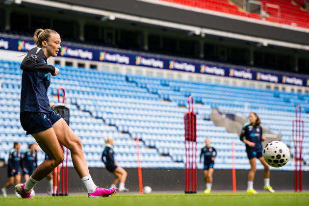 260608 Synne Jensen of the Norwegian women™s national football team during a training session on June 8, 2026 in Oslo Photo Marius Simensen BILDBYRAN Cop 238 bbeng dam fifa women s world cup qualifier football fotball fotboll norge norway practice soccer training trening träning Copyright: MARIUSxSIMENSEN BB260608BB085