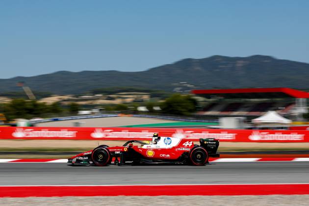 44 HAMILTON Lewis gbr , Scuderia Ferrari SF 26, action during the Formula 1 Barcelona Catalunya Grand Prix 2026, 7th round of the 2026 Formula One World Championship from June 12 to 14, 2026 on the Circuit de Barcelona Catalunya, in Montmelo, Spain Photo Hoch Zwei Montmelo Spain