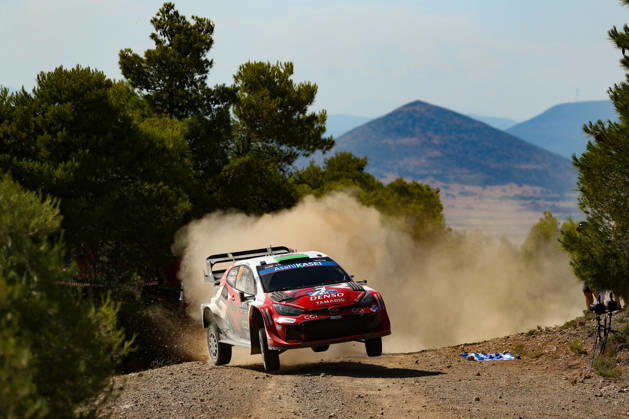 IPA86117665 - Driver Elfyn Evans and co-driver Scott Martin of the Toyota Gazoo Racing WRT team, driving a Toyota GR Yaris Rally1, will take on the first day of racing during the FIA World Rally Championship WRC, Motorsport Rallye, WM EKO Acropolis Rally Greece 2026 on June 26 in Loutraki, Greece. Copyright: xLucaxBarsali IPAxSportx xx 86117665