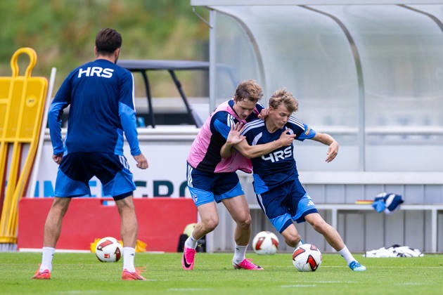 July 8, 2026, Soccer, FC Schalke 04 training session featuring Finn Porath (FC Schalke 04) and Luca Vozar (FC Schalke 04), Gelsenkirchen, FC Schalke 04 training facility, North Rhine-Westphalia, Germany, xRHR PHOTO YYx Copyright: RHR-FOTOx RHR-FOTO YY