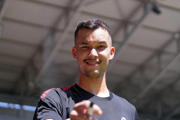 Mio Backhaus, SC Freiburg, Germany, Soccer, Bundesliga 1, 2026–2027, SC Freiburg, Open Practice, July 12, 2026, Europa-Park Stadium, Freiburg, Freiburg, Europa-Park Stadium, Baden-Württemberg, Germany Copyright: xArnexAmbergx