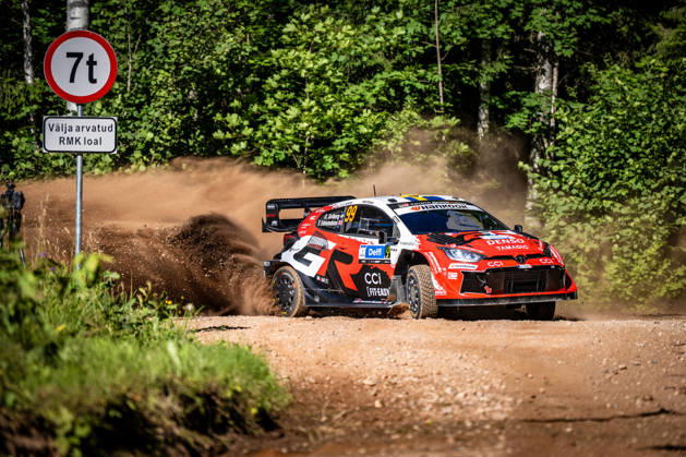 IPA86763245 - ,Driver Oliver Solber and co-driver Elliott Edmondson of the Toyota Gazoo Racing WRT team are driving the Toyota GR Yaris Rally1. They will start first on the first day of the race during the 2026 FIA World Rally Championship WRC, Motorsport Rallye, WM Delfi Rally Estonia on July 17 in Tartu, Estonia. Copyright: xLucaxBarsali IPAxSportx xx 86763245