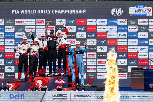 IPA86815169 - Driver Oliver Solber and co-driver Elliott Edmondson, driver Sami Pajari and co-driver Marko Salminen, and driver Adrien Fourmaux and co-driver Alexandre Coria,They are set to tackle the third day of the race during the FIA World Rally Championship WRC, Motorsport Rallye, WM Delfi Rally Estonia 2026 on July 19 in Tartu, Estonia. Copyright: xLucaxBarsali IPAxSportx xx 86815169