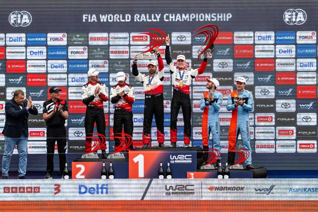 IPA86815170 - Driver Oliver Solber and co-driver Elliott Edmondson, driver Sami Pajari and co-driver Marko Salminen, and driver Adrien Fourmaux and co-driver Alexandre Coria,They will tackle the third day of the race during the FIA World Rally Championship WRC, Motorsport Rallye, WM Delfi Rally Estonia 2026 on July 19 in Tartu, Estonia Copyright: xLucaxBarsali IPAxSportx xx 86815170